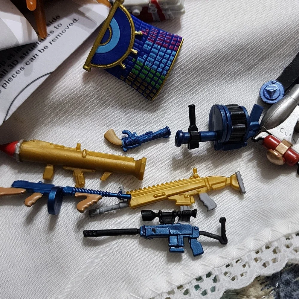Fortnite Battle Royale Toy Lot Clock Tower Building Pieces Weapons Accessories